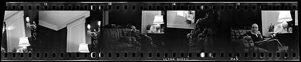 [Five 35mm Film Frames: Library in Residence of Gifford Cochran, Croton Falls, New York], Walker Evans (American, St. Louis, Missouri 1903–1975 New Haven, Connecticut), Film negative