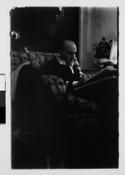 [Five 35mm Film Frames: Gifford Cochran and Unidentified Man in Library, Croton Falls, New York], Walker Evans (American, St. Louis, Missouri 1903–1975 New Haven, Connecticut), Film negative 