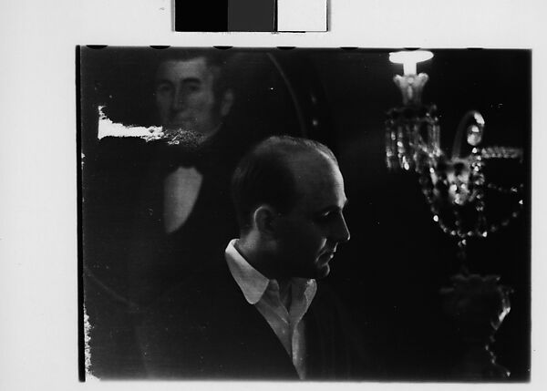 [Five 35mm Film Frames: Gifford Cochran and Unidentified Man in Library, Croton Falls, New York], Walker Evans (American, St. Louis, Missouri 1903–1975 New Haven, Connecticut), Film negative 