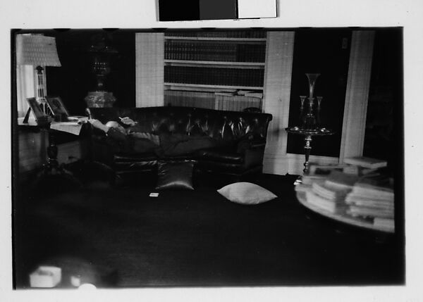[Five 35mm Film Frames: Gifford Cochran Lying on Couch in Library, Croton Falls, New York], Walker Evans (American, St. Louis, Missouri 1903–1975 New Haven, Connecticut), Film negative 