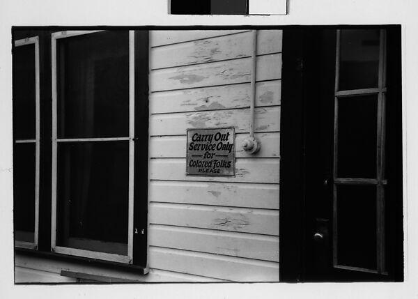 [One 35mm Film Frame: Segregation Sign on Wall, Illinois?], Walker Evans (American, St. Louis, Missouri 1903–1975 New Haven, Connecticut), Film negative 