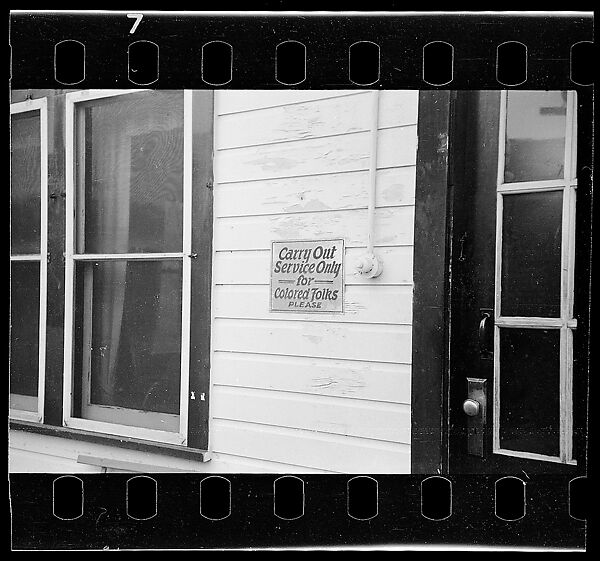 [One 35mm Film Frame: Segregation Sign on Wall, Illinois?], Walker Evans (American, St. Louis, Missouri 1903–1975 New Haven, Connecticut), Film negative