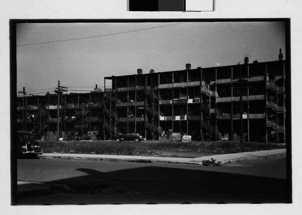 [Five 35mm Film Frames: Tenement Houses, Illinois?], Walker Evans (American, St. Louis, Missouri 1903–1975 New Haven, Connecticut), Film negative