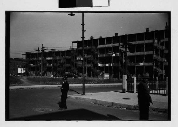 [Five 35mm Film Frames: Tenement Houses, Illinois?], Walker Evans (American, St. Louis, Missouri 1903–1975 New Haven, Connecticut), Film negative