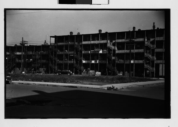 [Five 35mm Film Frames: Tenement Houses, Illinois?], Walker Evans (American, St. Louis, Missouri 1903–1975 New Haven, Connecticut), Film negative 
