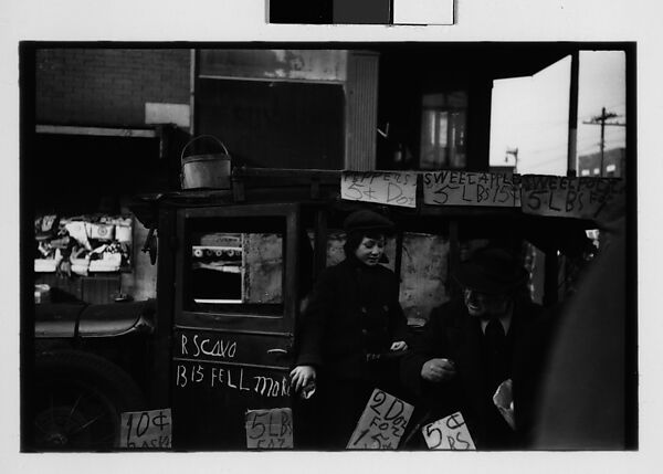 [Five 35mm Film Frames: Produce Vendor with Truck and Baskets on Street, Chicago, Illinois], Walker Evans (American, St. Louis, Missouri 1903–1975 New Haven, Connecticut), Film negative