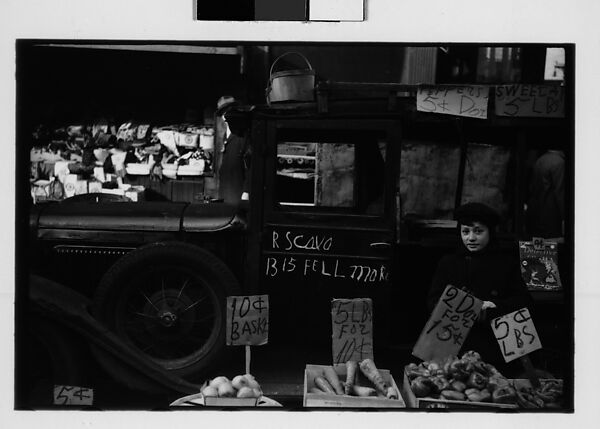 [Five 35mm Film Frames: Produce Vendor with Truck and Baskets on Street, Chicago, Illinois], Walker Evans (American, St. Louis, Missouri 1903–1975 New Haven, Connecticut), Film negative