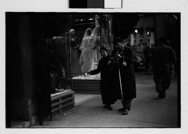 [Five 35mm Film Frames: Blind Street Musicians and Pedestrians on Sidewalk, Chicago, Illinois], Walker Evans (American, St. Louis, Missouri 1903–1975 New Haven, Connecticut), Film negative