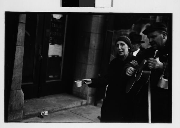 [Five 35mm Film Frames: Blind Street Musicians and Pedestrians on Sidewalk, Chicago, Illinois], Walker Evans (American, St. Louis, Missouri 1903–1975 New Haven, Connecticut), Film negative