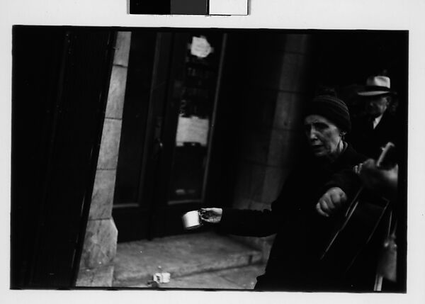 [Five 35mm Film Frames: Blind Street Musicians and Pedestrians on Sidewalk, Chicago, Illinois], Walker Evans (American, St. Louis, Missouri 1903–1975 New Haven, Connecticut), Film negative