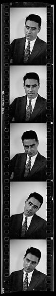 [Five 35mm Film Frames: Bernard Haggin, New York City], Walker Evans (American, St. Louis, Missouri 1903–1975 New Haven, Connecticut), Film negative