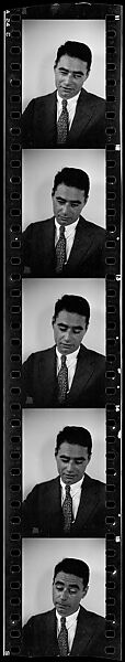 [Five 35mm Film Frames: Bernard Haggin, New York City], Walker Evans (American, St. Louis, Missouri 1903–1975 New Haven, Connecticut), Film negative