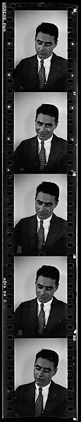 [Five 35mm Film Frames: Bernard Haggin, New York City], Walker Evans (American, St. Louis, Missouri 1903–1975 New Haven, Connecticut), Film negative