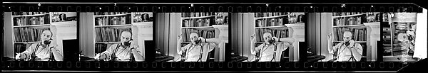 [Six 35mm Film Frames: Charles Fuller on Telephone], Walker Evans (American, St. Louis, Missouri 1903–1975 New Haven, Connecticut), Film negative