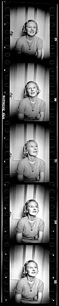 [Five 35mm Film Frames: Anna Kavan], Walker Evans (American, St. Louis, Missouri 1903–1975 New Haven, Connecticut), Film negative