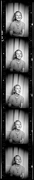 [Five 35mm Film Frames: Anna Kavan], Walker Evans (American, St. Louis, Missouri 1903–1975 New Haven, Connecticut), Film negative