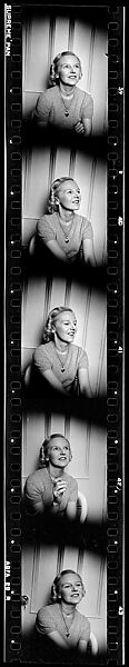 [Five 35mm Film Frames: Anna Kavan], Walker Evans (American, St. Louis, Missouri 1903–1975 New Haven, Connecticut), Film negative