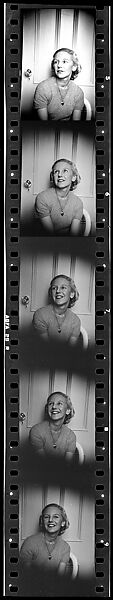[Five 35mm Film Frames: Anna Kavan], Walker Evans (American, St. Louis, Missouri 1903–1975 New Haven, Connecticut), Film negative