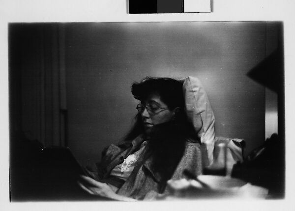 [Five 35mm Film Frames: Jane Smith Evans Reading Newspaper in Bed, New York City], Walker Evans (American, St. Louis, Missouri 1903–1975 New Haven, Connecticut), Film negative 