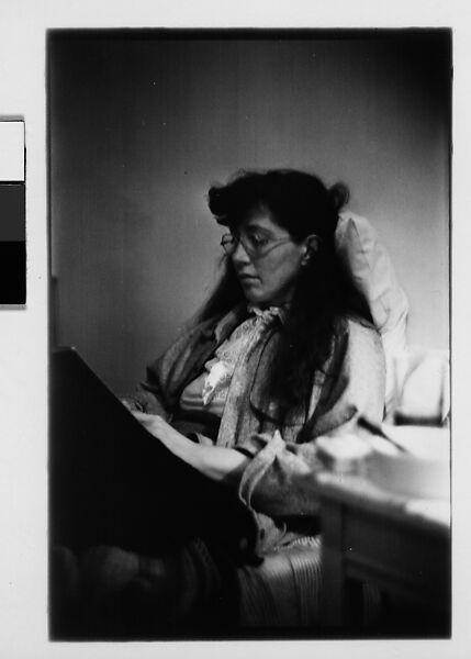 [Five 35mm Film Frames: Jane Smith Evans Reading Newspaper in Bed, New York City], Walker Evans (American, St. Louis, Missouri 1903–1975 New Haven, Connecticut), Film negative