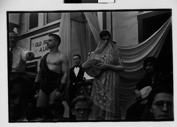 [Three 35mm Film Frames: Sideshow Barker, Strongman, and Indian Musicians, Coney Island, New York], Walker Evans (American, St. Louis, Missouri 1903–1975 New Haven, Connecticut), Film negative