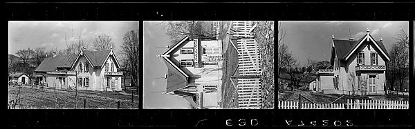 [Three 35mm Film Frames: Folk Victorian Cottage], Walker Evans (American, St. Louis, Missouri 1903–1975 New Haven, Connecticut), Film negative