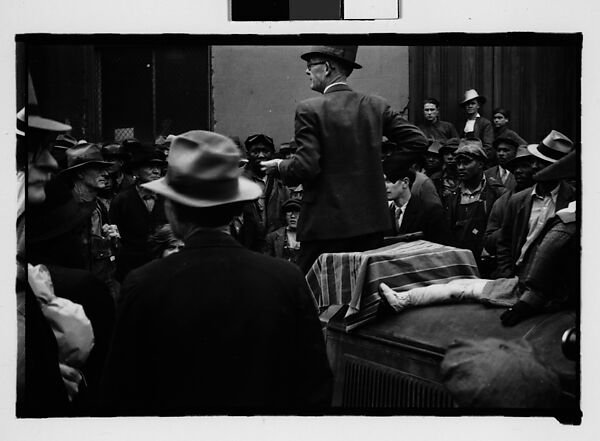 Walker Evans | [Crowd Listening to Speaker Standing on Car Fender, Milledgeville, Georgia] | The Met