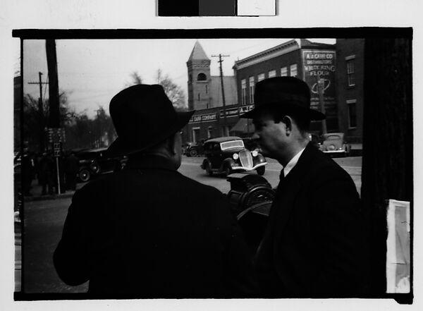 [Two Men in Conversation on Street, Milledgeville, Georgia], Walker Evans (American, St. Louis, Missouri 1903–1975 New Haven, Connecticut), Film negative 