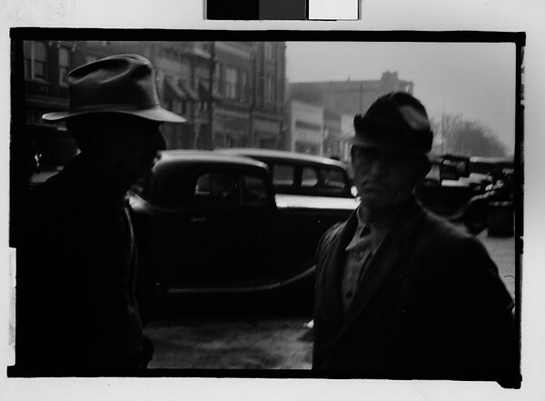 Walker Evans | [Two Men in Front of Parked Cars, Milledgeville, Georgia ...