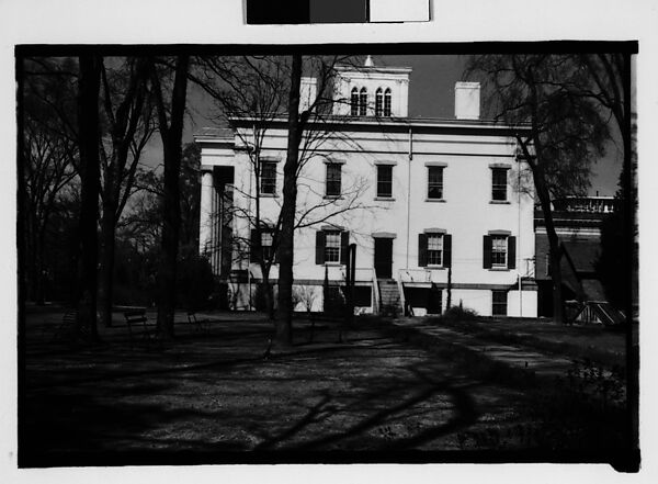 [Side View of Greek Revival Building, Executive Mansion, Milledgeville, Georgia]