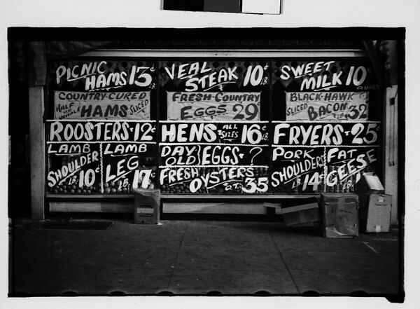 [Grocery Store Window, Macon, Georgia], Walker Evans (American, St. Louis, Missouri 1903–1975 New Haven, Connecticut), Film negative 