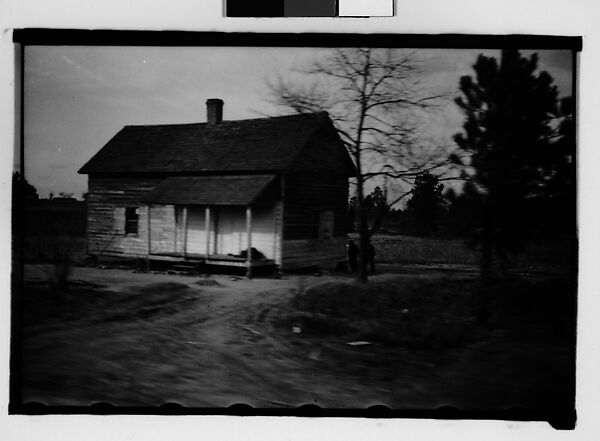 [Wooden House by Road, From Moving Automobile, Macon, Georgia], Walker Evans (American, St. Louis, Missouri 1903–1975 New Haven, Connecticut), Film negative 