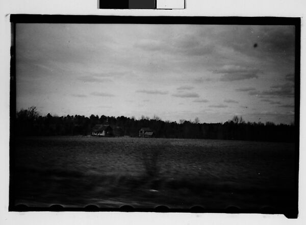 [Wooden Houses in Field, From Moving Automobile, Macon, Georgia], Walker Evans (American, St. Louis, Missouri 1903–1975 New Haven, Connecticut), Film negative 