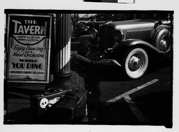 Walker Evans Row of Parked Cars with Dancehall Sign and