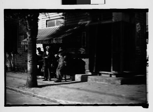 [Men Outside Corner Store, From Moving Automobile, Savannah, Georgia], Walker Evans (American, St. Louis, Missouri 1903–1975 New Haven, Connecticut), Film negative 