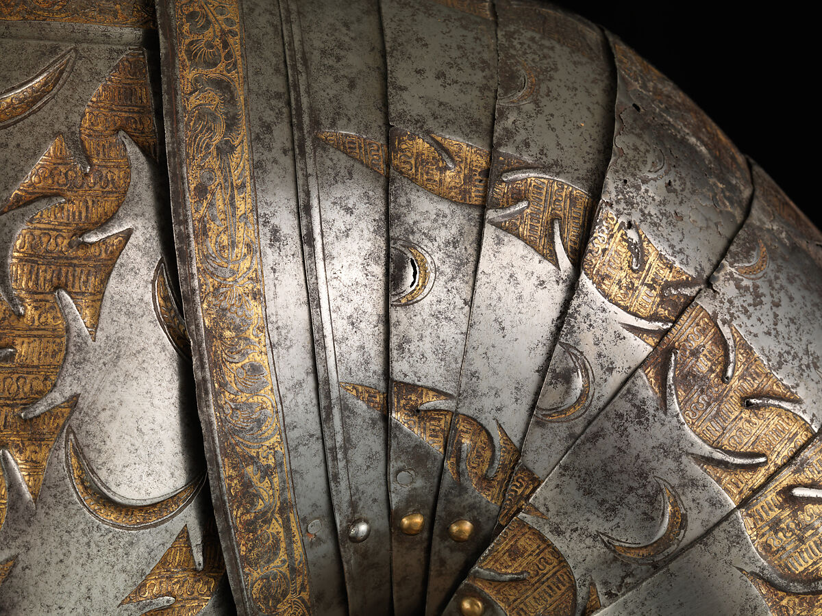 Portions of a Costume Armor, Kolman Helmschmid (German, Augsburg 1471–1532), Steel, copper alloy, gold, German, Augsburg
