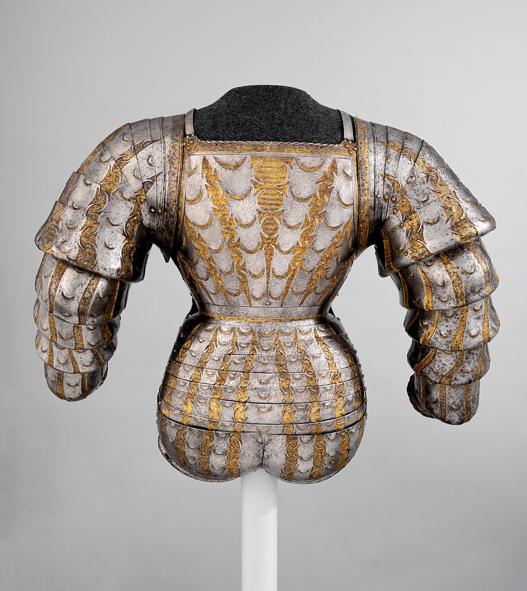 Portions of a Costume Armor, Kolman Helmschmid (German, Augsburg 1471–1532), Steel, copper alloy, gold, German, Augsburg 