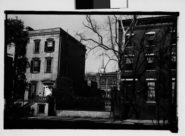 [Italianate Town Houses, Savannah, Georgia], Walker Evans (American, St. Louis, Missouri 1903–1975 New Haven, Connecticut), Film negative 