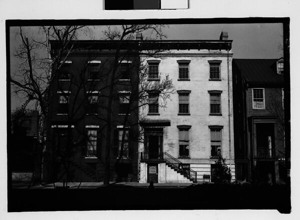 [Italianate Town Houses, Savannah, Georgia], Walker Evans (American, St. Louis, Missouri 1903–1975 New Haven, Connecticut), Film negative 