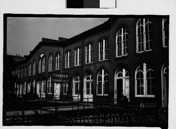 [Chamber of Commerce Building, Savannah, Georgia], Walker Evans (American, St. Louis, Missouri 1903–1975 New Haven, Connecticut), Film negative 