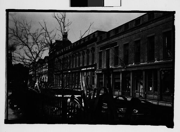 [Waterfront Warehouse Buildings, Savannah, Georgia], Walker Evans (American, St. Louis, Missouri 1903–1975 New Haven, Connecticut), Film negative 