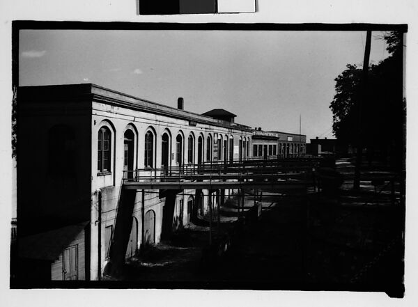 [Waterfront Warehouse Buildings with Footbridges, Savannah, Georgia], Walker Evans (American, St. Louis, Missouri 1903–1975 New Haven, Connecticut), Film negative 