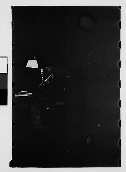 [Gifford Cochran Reading by Lamplight], Walker Evans (American, St. Louis, Missouri 1903–1975 New Haven, Connecticut), Film negative 