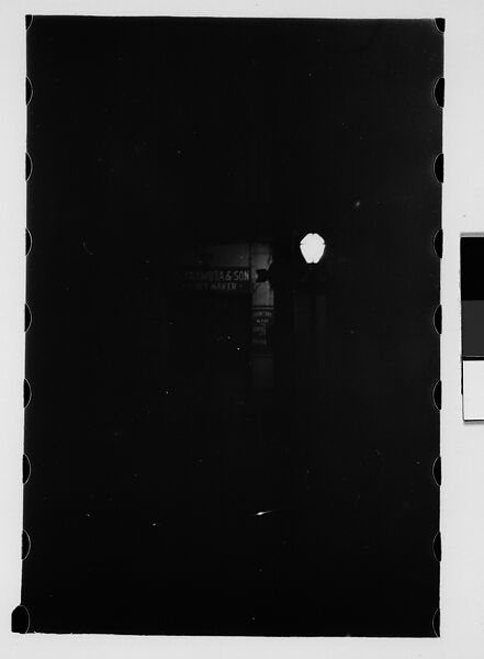 [Street at Night], Walker Evans (American, St. Louis, Missouri 1903–1975 New Haven, Connecticut), Film negative 