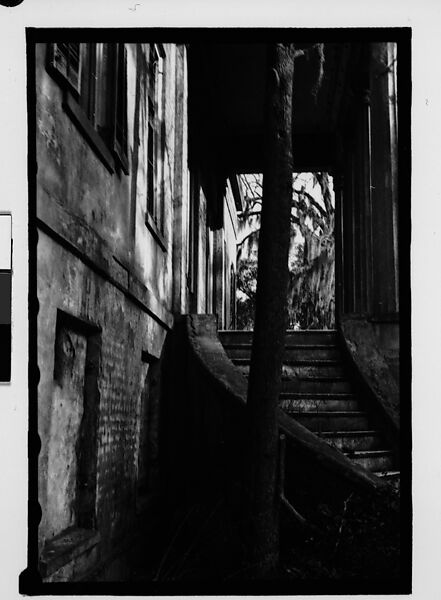 [Side View of Plantation House Stairway, Savannah Vicinity, Georgia], Walker Evans (American, St. Louis, Missouri 1903–1975 New Haven, Connecticut), Film negative 
