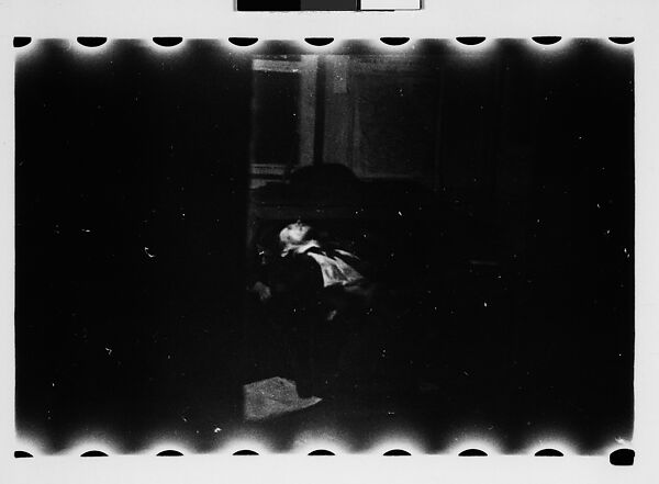 [Supine Man Through Doorway (Dark View)], Walker Evans (American, St. Louis, Missouri 1903–1975 New Haven, Connecticut), Film negative 