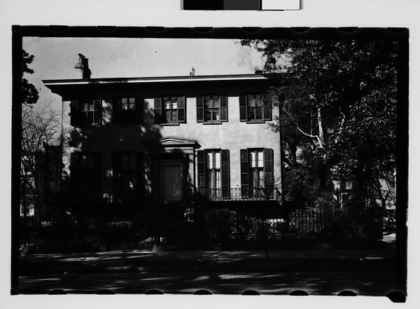 [Italian Revival House, Savannah, Georgia], Walker Evans (American, St. Louis, Missouri 1903–1975 New Haven, Connecticut), Film negative