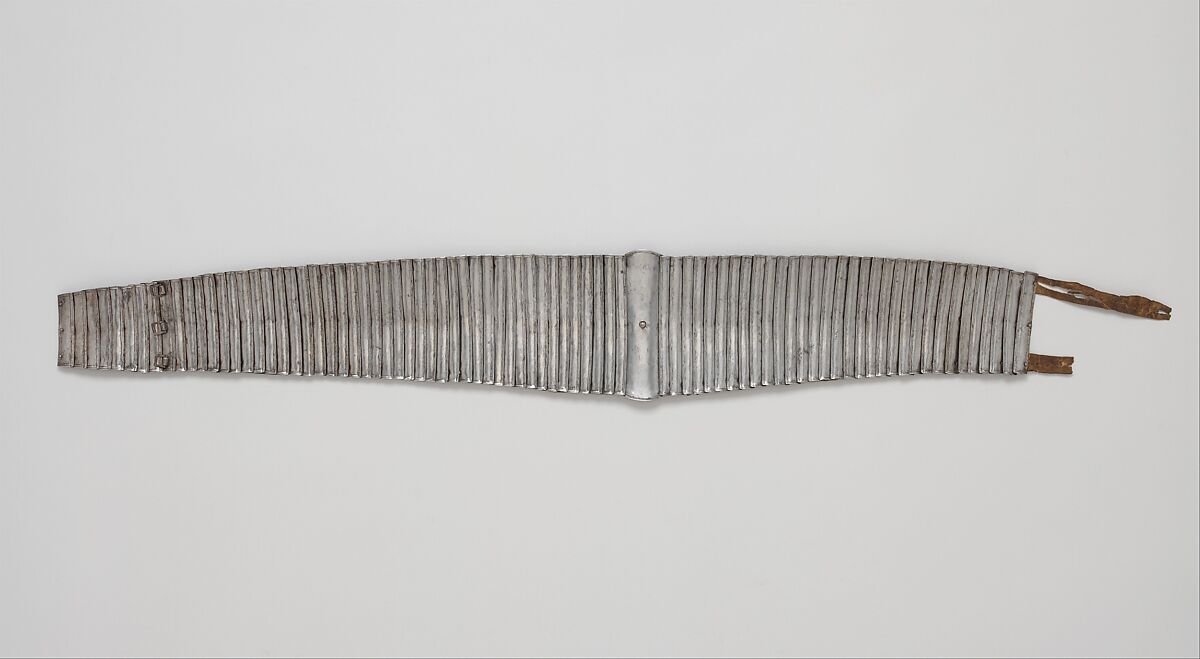 Armored Belt, Iron, leather, probably Tibetan