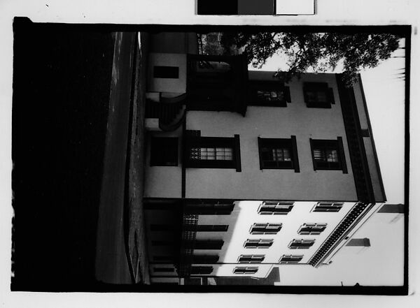 [Italianate Town House with Second Floor Entry Porch, Savannah, Georgia], Walker Evans (American, St. Louis, Missouri 1903–1975 New Haven, Connecticut), Film negative 