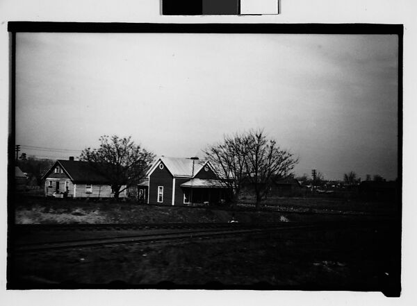 [Wooden Houses, From Moving Train, Savannah, Georgia], Walker Evans (American, St. Louis, Missouri 1903–1975 New Haven, Connecticut), Film negative 